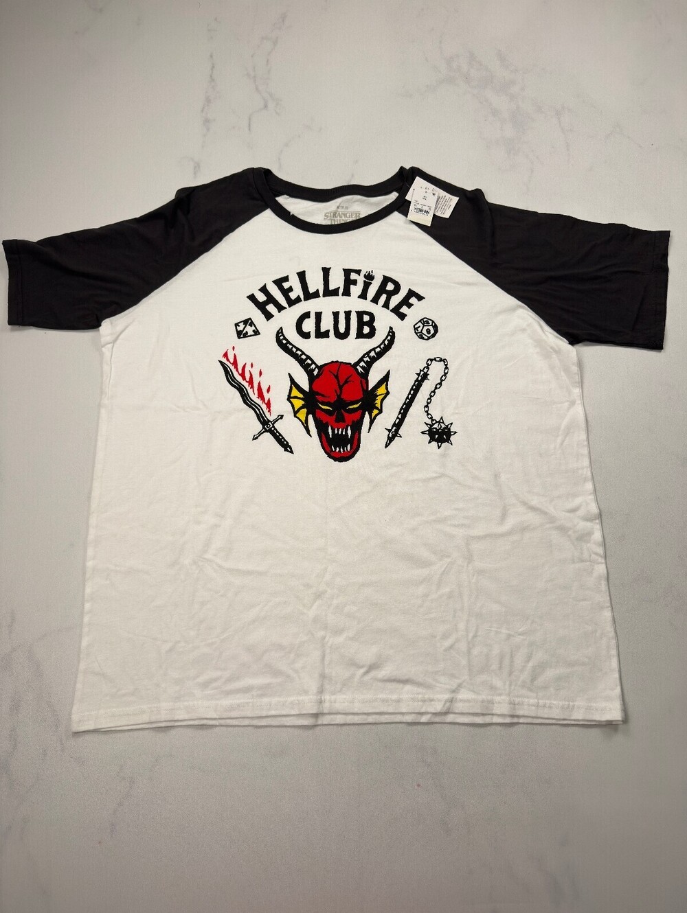 Netflix Stranger Things Graphic Tee White 2010s Edgy - Mens XXL